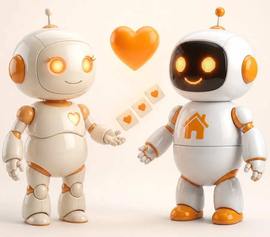 Robot Reallia posiela ponuky robotovi Reallio